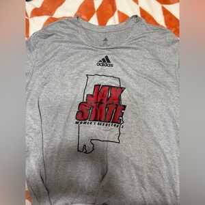 Adidas Gray Jax State Women’s Basketball Long Sleeve Men's Shirt Size 2XL